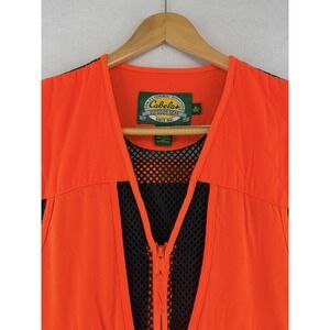 Cabela's Blaze Orange Hunting Vest M Reg Mesh Back Game Pouch Pockets